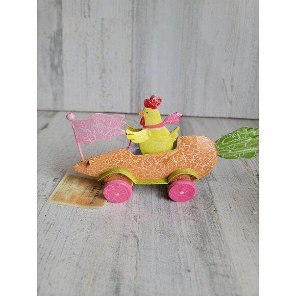 Unique racing chicken Easter carrot ornament Xmas car decor - Picture 5 of 7
